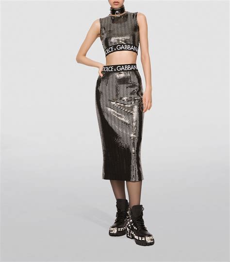 Dolce And Gabbana Embellished Midi Skirt Harrods Us