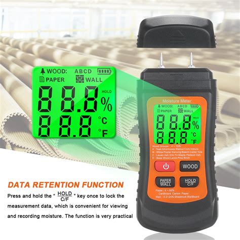 In Digital Wood Moisture Meter Wall Cardboard Timber Humidity Tester