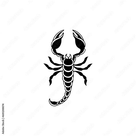 Black Scorpion Vector Illustration Concept Stock Vector Adobe Stock