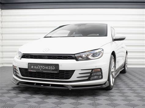 Front Splitter V 2 Volkswagen Scirocco Mk 3 Facelift Maxton Design UK