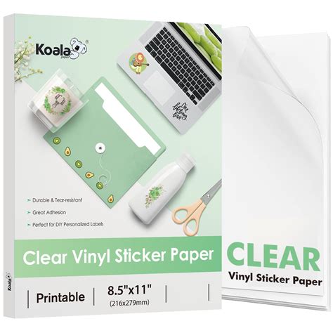 Koala Glossy Clear Sticker Paper For Inkjet Printer Sheets