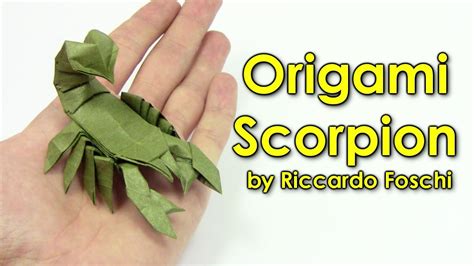 Origami Scorpion By Riccardo Foschi Origami Easy Tutorial YouTube