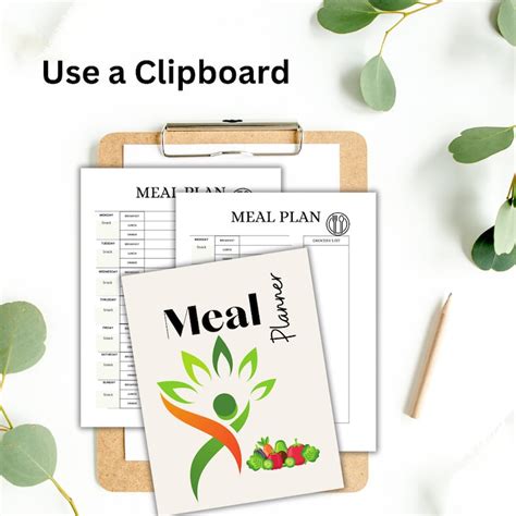 Meal Planner Printable Healthy Plan Downloadable Meal Organized Weekly ...