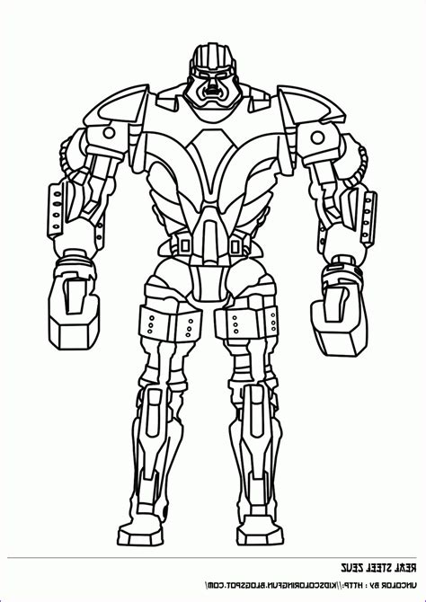 Real Steel Atom Coloring Pages Sketch Coloring Page