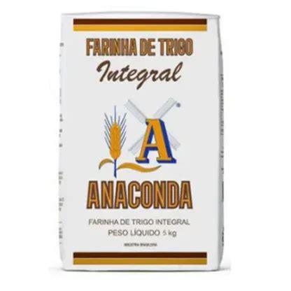 Farinha De Trigo ANACONDA INTEGRAL 1kg E 5kg Mundo Mais Verde