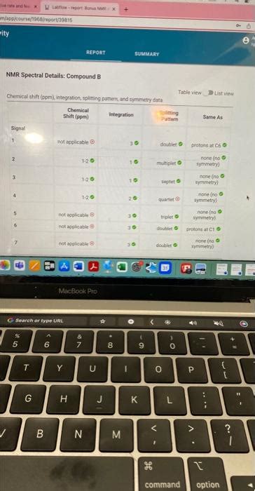 Solved Predict The Spectral Details For Compound B NMR Chegg