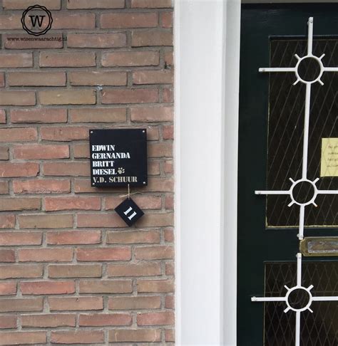 Stoer Zwart Naambord Voor Bij De Voordeur Naambord Houten Naamborden