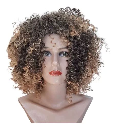 Peruca Cacheada Orgânica Fibra Futura Premium Lace Wig 30 Cm