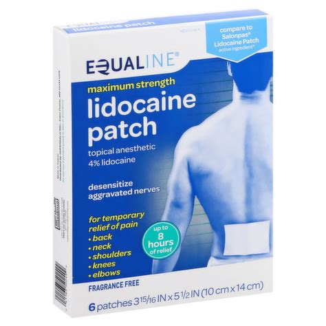 Equaline Lidocaine Patch Maximum Strength