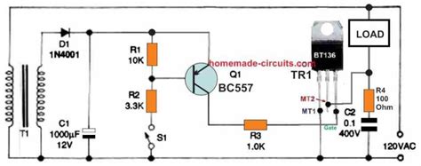 Simple Triac Triggering Circuits Explained - Homemade Circuit Projects