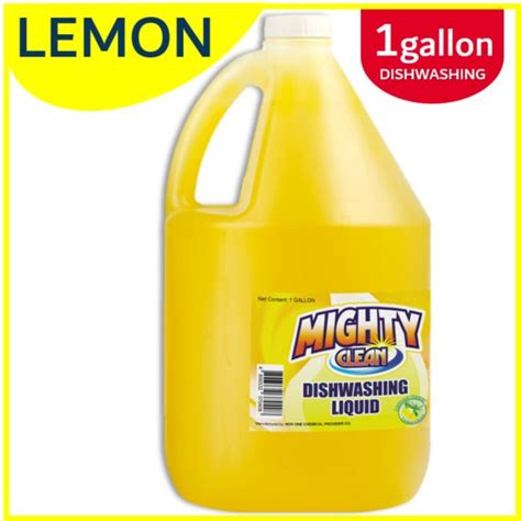 Mighty Clean Dishwashing Liquid Lemon Dwl Yellow Gallon Lazada Ph