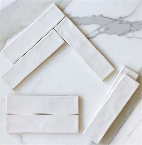 Chalk Bianco Tile Handmade Subway Tile Ceramic Wall Tiles Feature Tiles