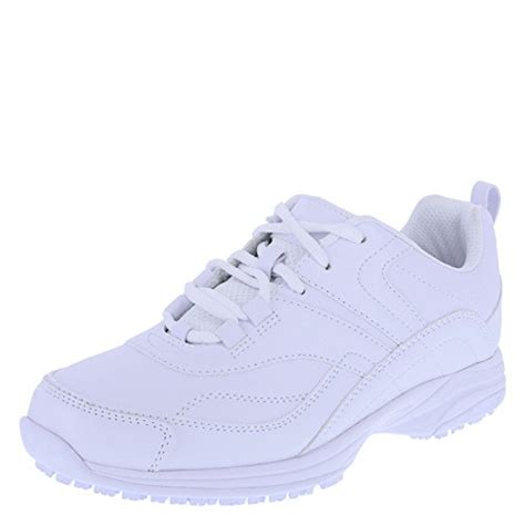 Safetstep Slip Resistant Womens Smooth White Womens Athena Sneaker 6