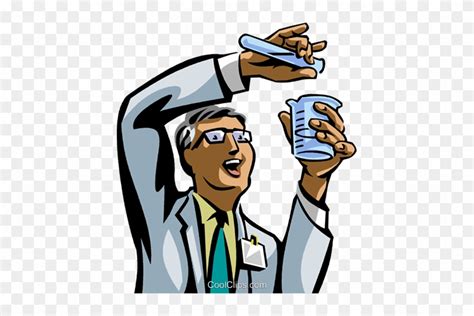 Chemist Mixing Chemicals Royalty Free Vector Clip Art Mixing