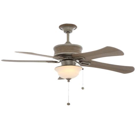 Hampton Bay Algiers 54 In Indooroutdoor Cambridge Silver Ceiling Fan