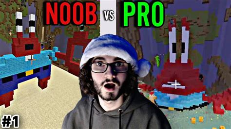 NOOB Vs PRO MINECRAFT BUILD BATTLES Insane Mega Builds YouTube