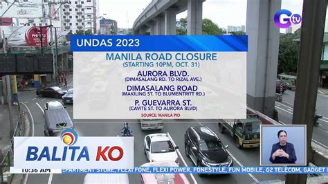 Road Closure Para Sa Undas Ipatutupad Sa Ilang Kalsada Malapit Sa