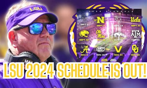 Lsu Tigers Football Season Schedule Release The Who Dat Daily