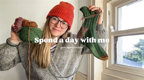 Spend A Day With Me Cosy Autumn Vlog Thick Sock Knitting Gardening