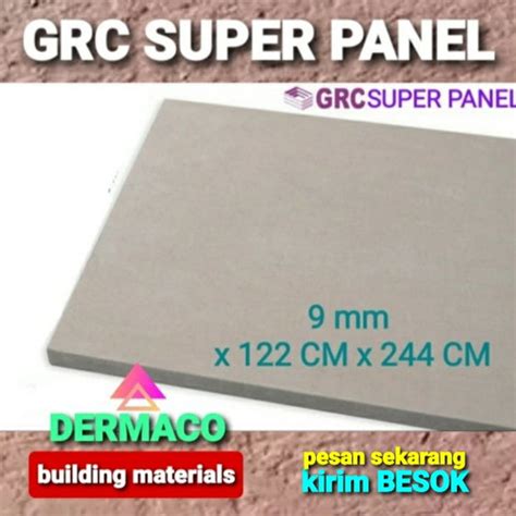 Jual GRC SUPER PANEL 9 Mm SUPER PANEL GRC 122 CM X 244 CM GRC BOARD