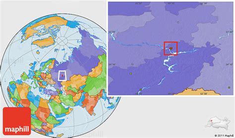 Political Location Map of Kazan