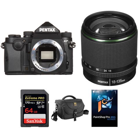 Pentax Kp Dslr Camera With Mm Lens And Accessories Kit