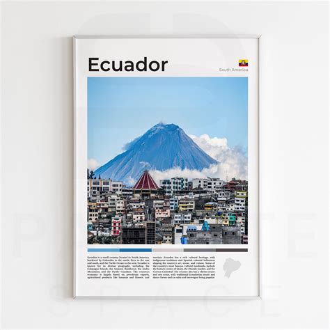 Digital Ecuador Print Set of 3, Ecuador Map, Ecuador Poster, Ecuador