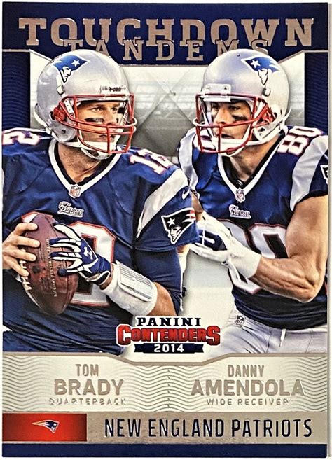 Tom Brady Danny Amendola Panini Contenders Football New England