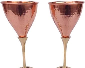 Pure Copper Wine Glass Tableware Bar Hotel Restaurant Serving Etsy