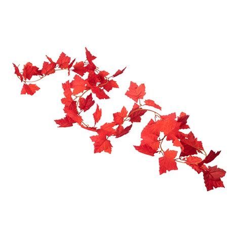 Guirlande de feuilles dautomne rouge à commander en ligne Maison