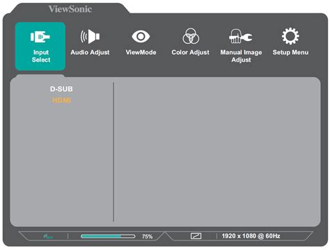 Vs M On Screen Display Menu Viewsonic Monitor