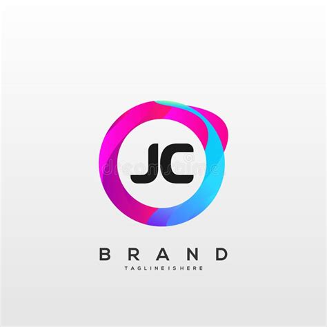 Letra Moderna Logo Design De JC Swoosh Pontilhado Vermelho