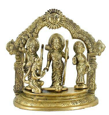 Whitewhale Ram Darbar Lord Rama Laxman Et Sita Hanuman Laiton Statue