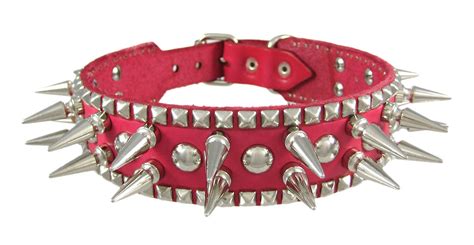 Genuine Leather Dog Collar with 1 inch Spikes | eBay