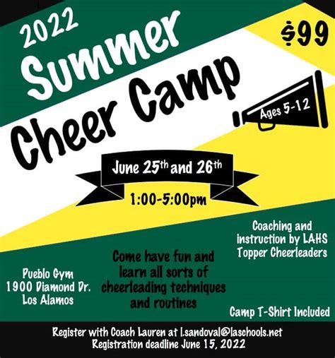 Registration Opens For 2022 Summer Cheer Camp