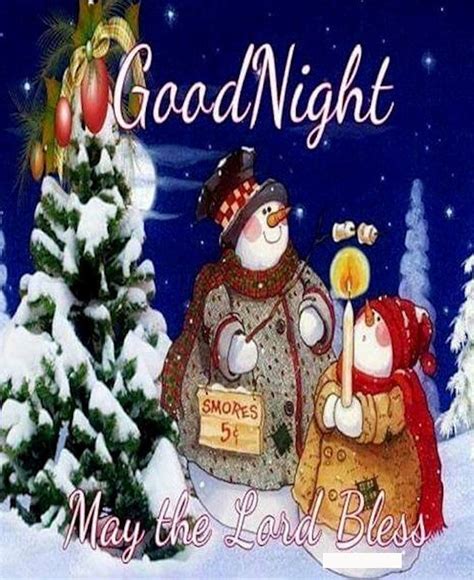 Goodnight May The Lord Bless You Winter Christmas Quote Pictures