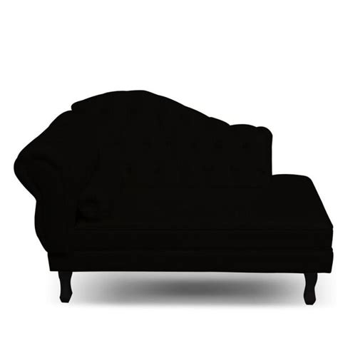 Divã Recamier Juliana 185cm Lado Direito Suede Preto Leroy Merlin