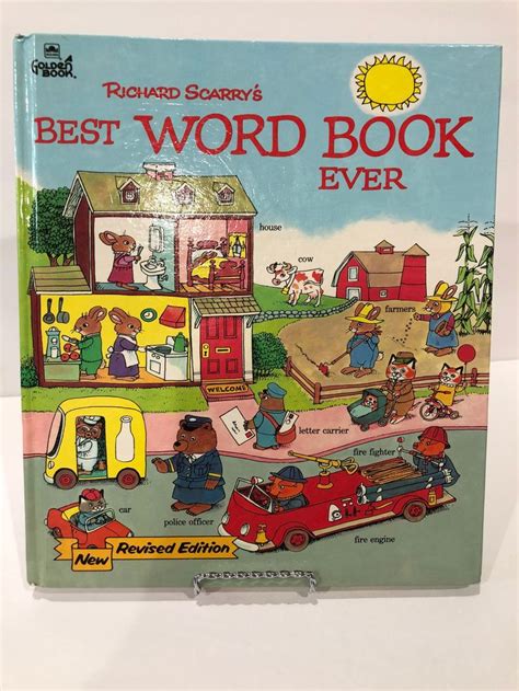 1980 Richard Scarrys Best Word Book Ever Etsy Books Vintage