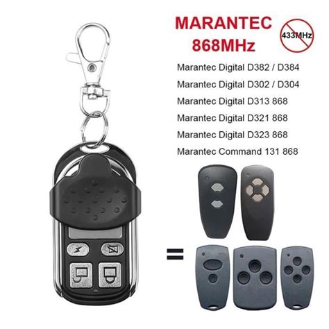 Télécommande Marantec Digital 868 MHz 433mhz pour porte de garage