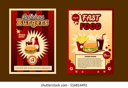 Poster Ad Fast Food Advertising Billboard Vector De Stock Libre De