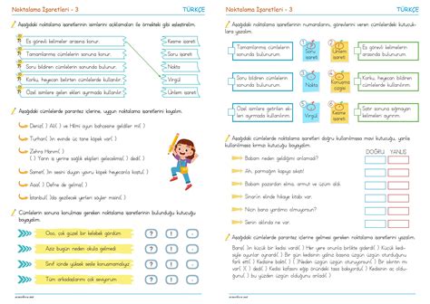 3 Sinif Noktalama Isaretleri Konu Anlatimi Themelower