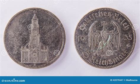 German Coin 5 Reichsmark 1935 Stock Image Image Of Church 1935 42079447