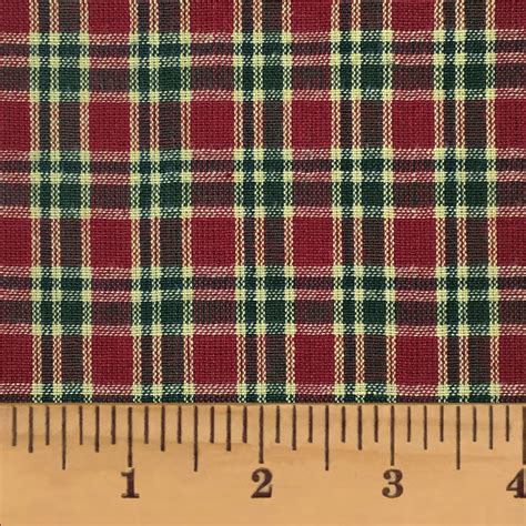 Red And Khaki 4 Homespun Fat Quarter Jubilee Fabric