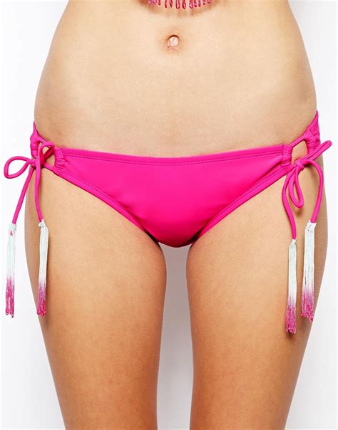 Lyst Bikini Lab Fringe Ferdinand Adjustable Hipster Bikini Bottoms In