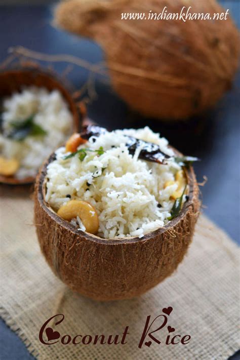 Thengai Sadam Recipe Coconut Rice Kaanum Pongal Recipes ~ Indian Khana