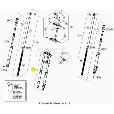 Forcella Completa Beta Rr Enduro Motard Standard