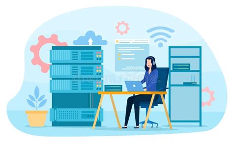 System Administrator Concept Stock Vector Illustration Of Concept Hosting 204060578