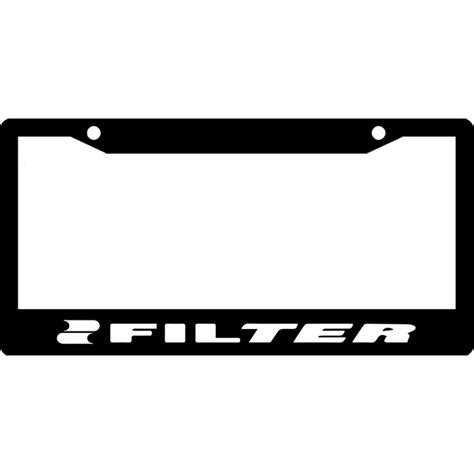 Filter Band Logo License Plate Frame