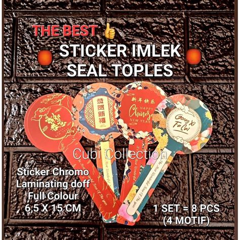 Jual Sticker Stiker Imlek Cny Segel Toples Kue Kering Lunar Chinese New