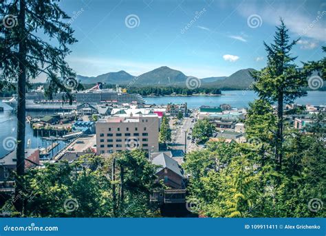 Old Historic Town of Ketchikan Alaska Downtown Stock Image - Image of ...